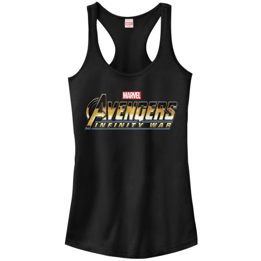 Junior’s Marvel Avengers Infinity War Classic Logo Racerback Tank Top