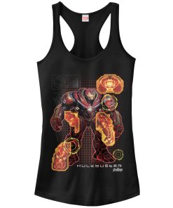 Junior’s Marvel Avengers Infinity War Hulkbuster Schematic Racerback Tank Top