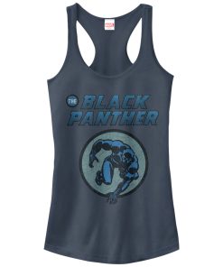Junior’s Marvel Black Panther Leap Racerback Tank Top
