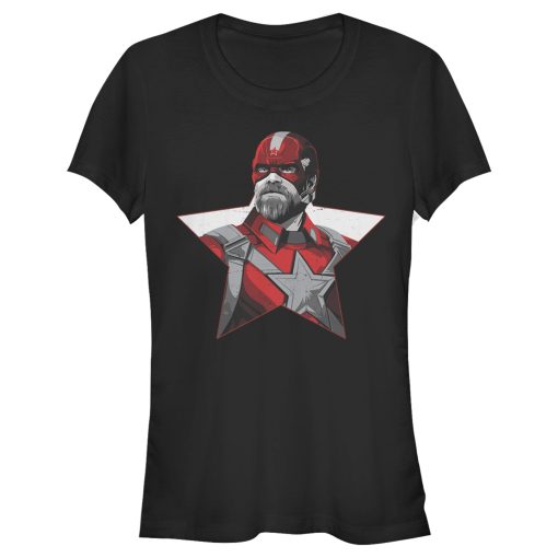 Junior’s Marvel Black Widow Guardian Star Portrait T-Shirt