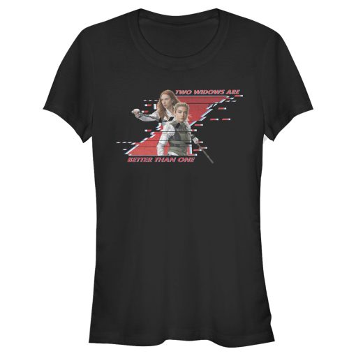 Junior’s Marvel Black Widow Two Better Than One T-Shirt