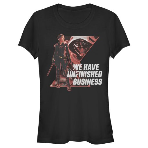 Junior’s Marvel Black Widow Unfinished Business T-Shirt