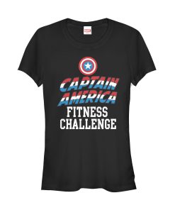 Junior’s Marvel Captain America Fitness Ready T-Shirt