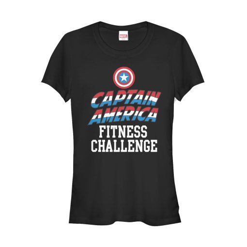 Junior’s Marvel Captain America Fitness Ready T-Shirt