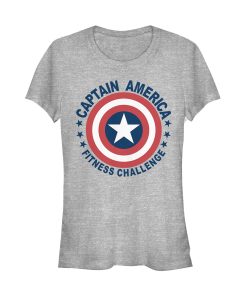 Junior’s Marvel Captain America Fitness Shield T-Shirt