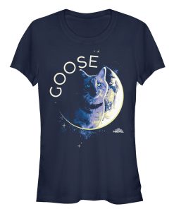 Junior’s Marvel Captain Marvel Moon Goose Cat T-Shirt