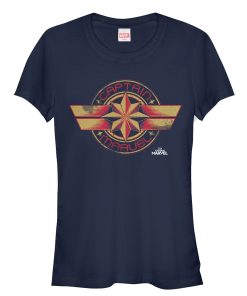 Junior’s Marvel Captain Marvel Retro Star Emblem T-Shirt
