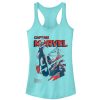Junior’s Marvel Captain Marvel Streaks Racerback Tank Top