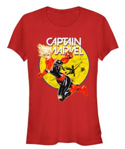 Junior’s Marvel Captain Marvel Vintage Ring T-Shirt