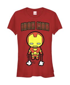 Junior’s Marvel Cartoon Kawaii Iron Man Flight T-Shirt