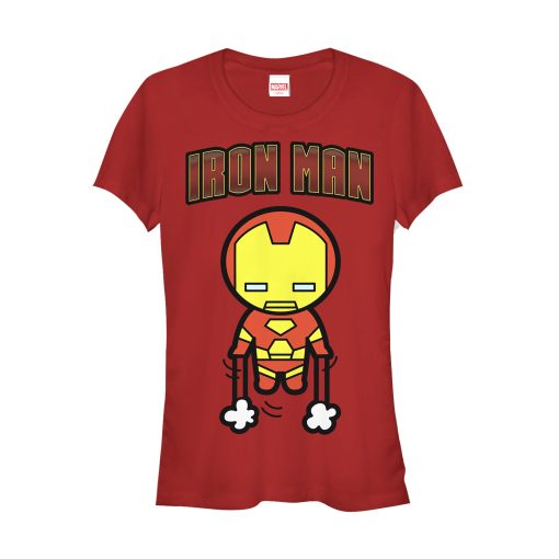 Junior’s Marvel Cartoon Kawaii Iron Man Flight T-Shirt