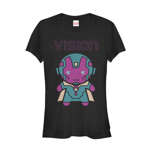 Junior’s Marvel Cartoon Kawaii Vision T-Shirt