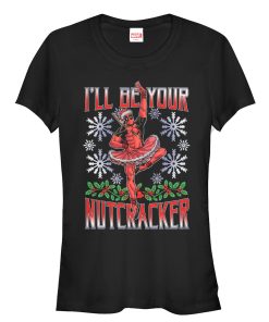 Junior’s Marvel Christmas Deadpool Nutcracker T-Shirt