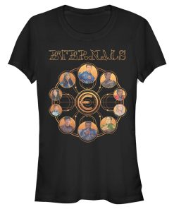 Junior’s Marvel Eternals Circular Gold T-Shirt