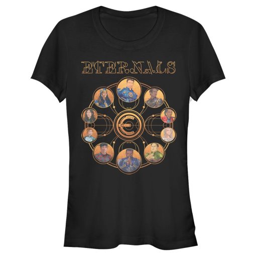 Junior’s Marvel Eternals Circular Gold T-Shirt