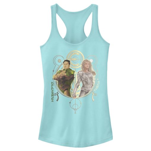 Junior’s Marvel Eternals Gilgamesh and Thena Duo Racerback Tank Top