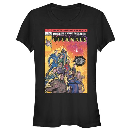 Junior’s Marvel Eternals Heroes Comic Book Cover T-Shirt