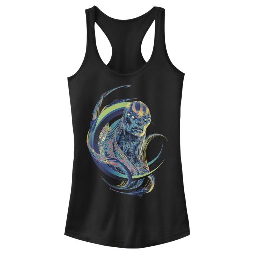 Junior’s Marvel Eternals Kro Colorful Racerback Tank Top