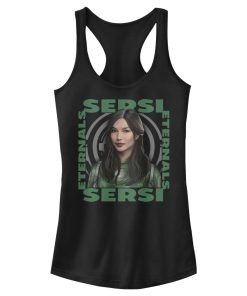 Junior’s Marvel Eternals Sersi Hero Box Racerback Tank Top