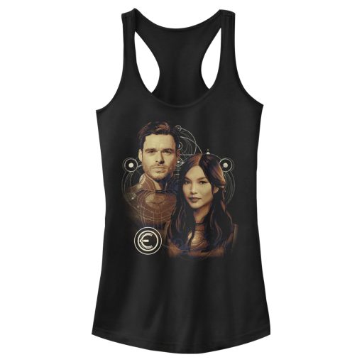 Junior’s Marvel Eternals Sersi and Ikaris Racerback Tank Top