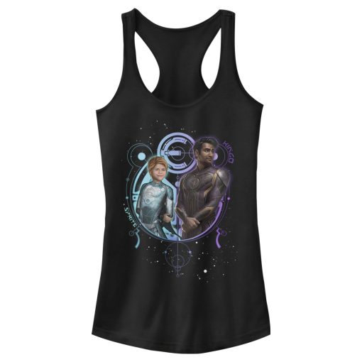 Junior’s Marvel Eternals Sprite and Kingo Duo Racerback Tank Top