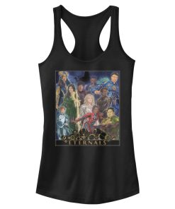 Junior’s Marvel Eternals Watercolor Poster Racerback Tank Top