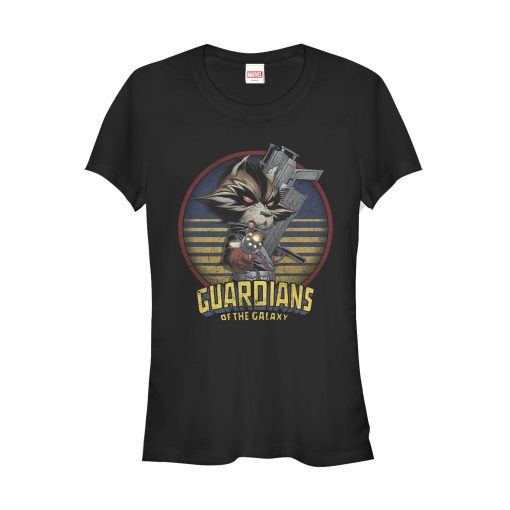 Junior’s Marvel Guardians of the Galaxy Rocket Metal T-Shirt