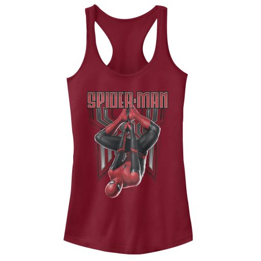 Junior’s Marvel Spider-Man Far From Home Hang Racerback Tank Top