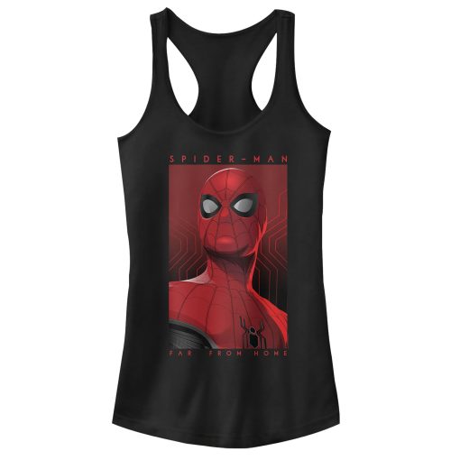 Junior’s Marvel Spider-Man Far From Home Hero Poster Racerback Tank Top