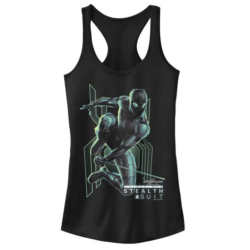 Junior’s Marvel Spider-Man Far From Home Stealth Hero Racerback Tank Top