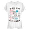 Junior’s Marvel Spider-Man Far From Home Worldwide Icons T-Shirt