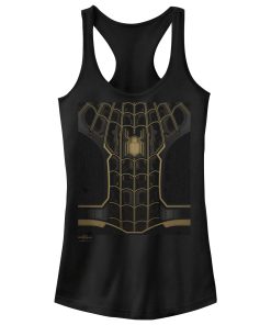 Junior’s Marvel Spider-Man No Way Home Black Suit Racerback Tank Top