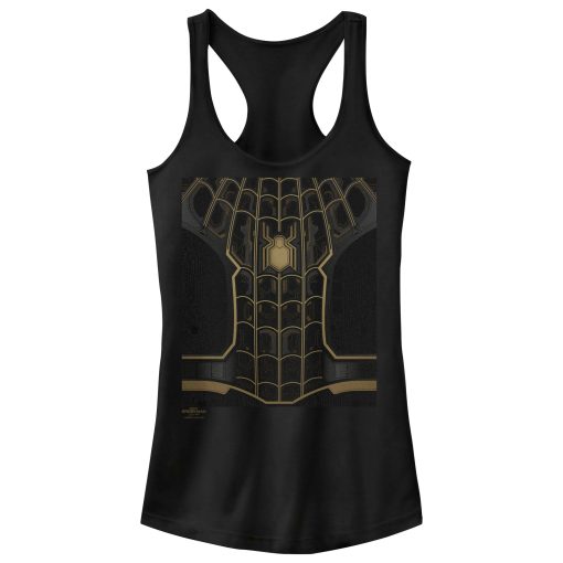 Junior’s Marvel Spider-Man No Way Home Black Suit Racerback Tank Top