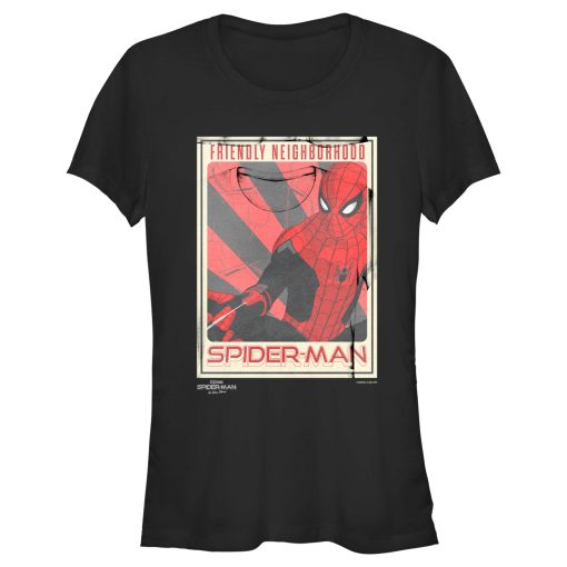 Junior’s Marvel Spider-Man No Way Home Friendly Neighborhood Poster T-Shirt