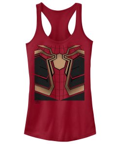 Junior’s Marvel Spider-Man No Way Home Iron Suit Racerback Tank Top