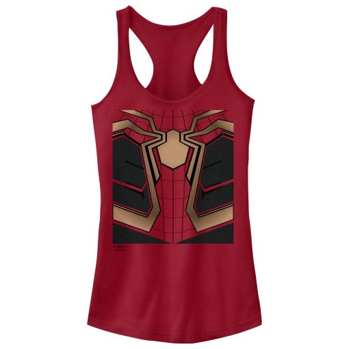 Junior’s Marvel Spider-Man No Way Home Iron Suit Racerback Tank Top