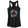Junior’s Marvel Spider-Man No Way Home Spinning Webs Racerback Tank Top