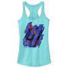 Junior’s Marvel Spider-Man No Way Home Suit Blueprint Panels Racerback Tank Top
