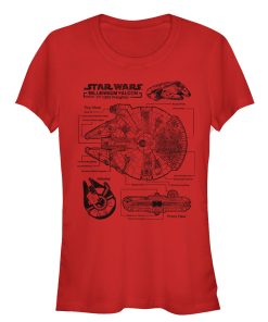 Junior’s Star Wars Solo’s Hunk of Junk Schematics T-Shirt