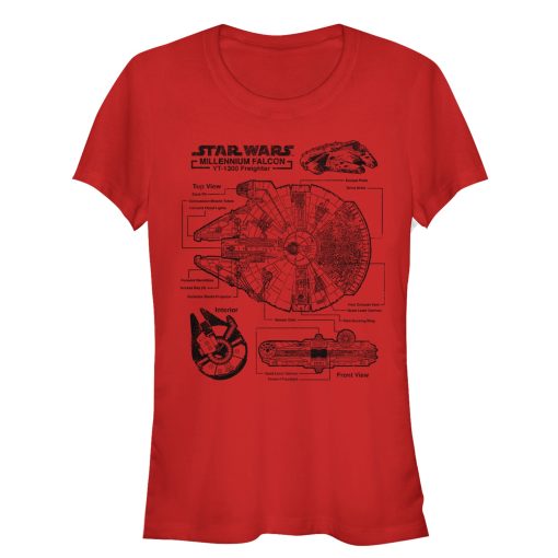 Junior’s Star Wars Solo’s Hunk of Junk Schematics T-Shirt