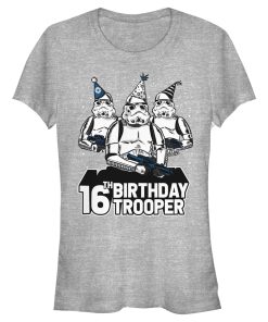 Junior’s Star Wars Stormtrooper Party Hats Trio 16th Birthday Trooper T-Shirt