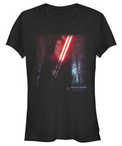 Junior’s Star Wars The Rise of Skywalker Dark Rey Double Saber T-Shirt