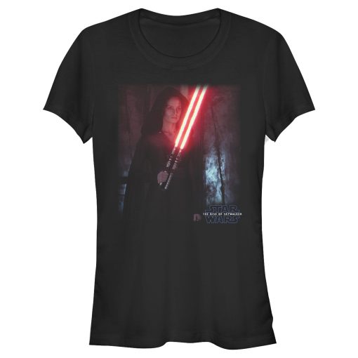 Junior’s Star Wars The Rise of Skywalker Dark Rey Double Saber T-Shirt