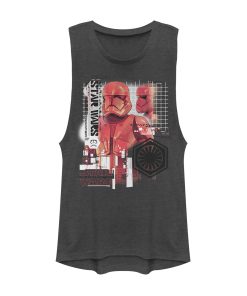 Junior’s Star Wars The Rise of Skywalker Sith Trooper Schematic Villain Festival Muscle Tee