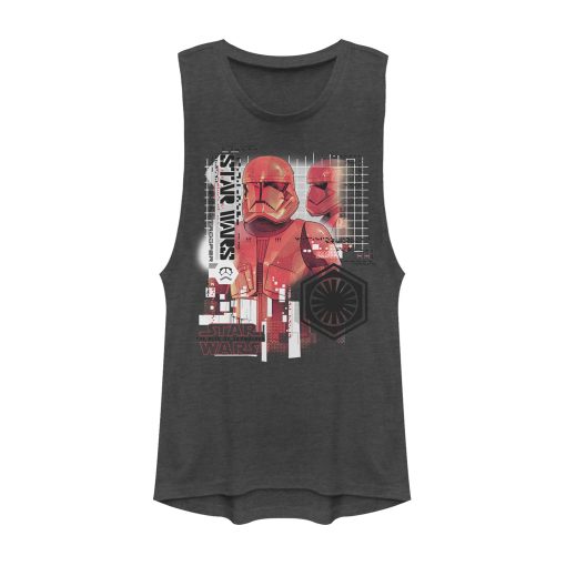 Junior’s Star Wars The Rise of Skywalker Sith Trooper Schematic Villain Festival Muscle Tee