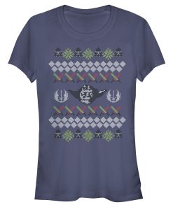 Junior’s Star Wars Ugly Christmas Yoda T-Shirt