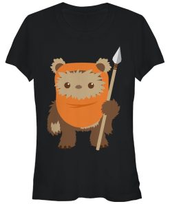 Junior’s Star Wars Wicket Ewok Cartoon T-Shirt