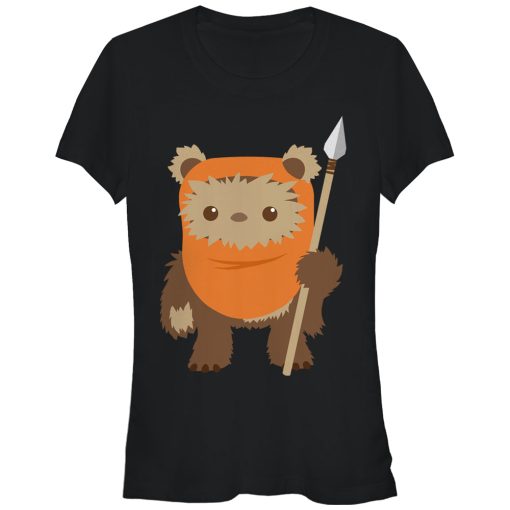 Junior’s Star Wars Wicket Ewok Cartoon T-Shirt