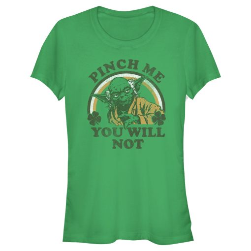 Junior’s Star Wars Yoda Pinch Me Will You Not T-Shirt