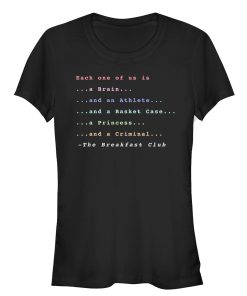 Junior’s The Breakfast Club Each One Of Us Stereotype T-Shirt